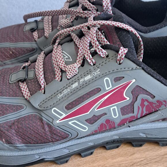 Altra Women’s 8 Lone Peak 4 Trail Running Shoes Gray Purple Hiking Sneakers - Picture 10 of 12